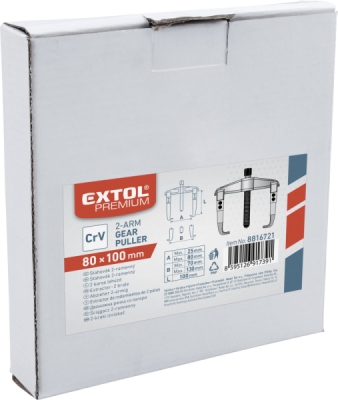 Stahovák dvouramenný, kovaný, rozpětí 80, hloubka 100mm EXTOL PREMIUM
