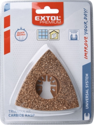 Rašple trojúhelníková, 78mm, karbid, tvrdokov EXTOL PREMIUM