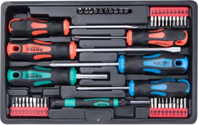 Šroubováky a hroty sada 47ks, 1/4" hroty a 4mm mini hroty, CrV EXTOL PREMIUM