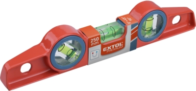 Vodováha kovová s magnety, 250mm EXTOL PREMIUM