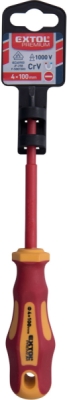 Šroubovák elektrikářský, (-)4x100mm, VDE, CrV EXTOL PREMIUM