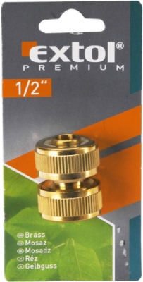 Spojka na hadici, 3/4", MOSAZ EXTOL PREMIUM