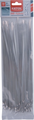 Pásky stahovací NEREZ, 250x4,6mm, 50ks EXTOL PREMIUM