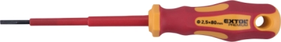 Šroubovák elektrikářský, (-)2,5x80mm, VDE, CrV EXTOL PREMIUM