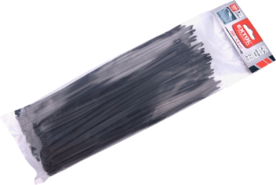 Pásky stahovací na kabely EXTRA, černé, 280x4,6mm, 100ks, nylon PA66 EXTOL PREMIUM