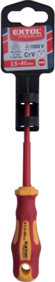 Šroubovák elektrikářský, (-)2,5x80mm, VDE, CrV EXTOL PREMIUM