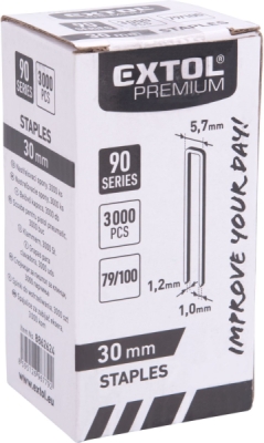 Spona nastřelovací, 3000ks, 30mm, 5,7x1,2x1mm EXTOL PREMIUM