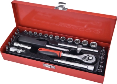 Hlavice nástrčné, sada 30ks, 1/4", CrV EXTOL PREMIUM