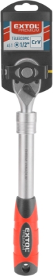 Ráčna teleskopická, 45 zubů, 1/2", L 290-430mm, CrV EXTOL PREMIUM