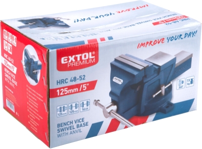 Svěrák otočný s kovadlinou, 125mm EXTOL PREMIUM