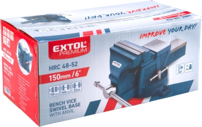 Svěrák otočný s kovadlinou, 150mm EXTOL PREMIUM