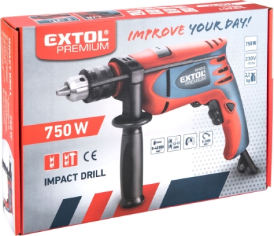 Vrtačka s příklepem EXTOL PREMIUM 750W, HD 750 CA