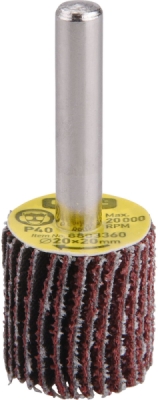Kotouč lamelový brusný na stopce, 20x20x6mm, P80 EXTOL PREMIUM