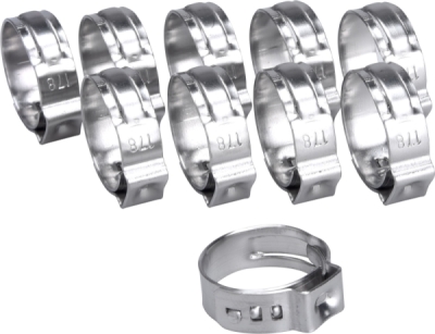 Spona na hadici, 10ks, ⌀17,8mm, INOX EXTOL PREMIUM