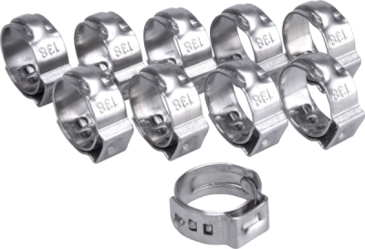 Spona na hadici, 10ks, ⌀13,8mm, INOX EXTOL PREMIUM