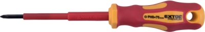 Šroubovák elektrikářský, PH0x75mm, VDE, CrV EXTOL PREMIUM