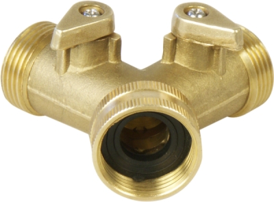 Rozdvojka s ventilem, 3/4", MOSAZ EXTOL PREMIUM