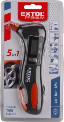 Pneuměřič digitální EMERGENCY 5v1 EXTOL PREMIUM
