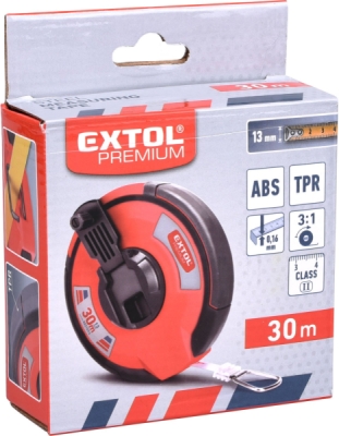 Pásmo ocelové, 30m, š. pásku 13mm EXTOL PREMIUM