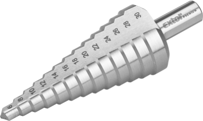 Vrták stupňovitý, ⌀6-30mm, HSS-M2 EXTOL PREMIUM
