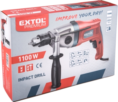 Vrtačka s příklepem EXTOL PREMIUM 1100W ID 1100 K