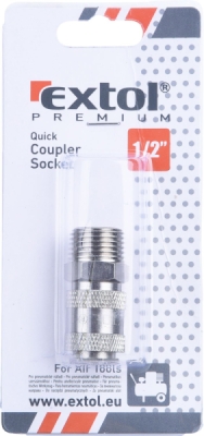 Rychlospojka vzduchová zásuvka s vnějším závitem, G-1/2" EXTOL PREMIUM