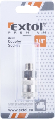 Rychlospojka vzduchová zásuvka s vnějším závitem, G-1/4" EXTOL PREMIUM