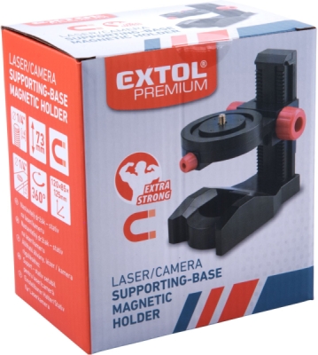 Držák-stativ nastavitelý, magnetický na laser/kameru, 1/4" šroub EXTOL PREMIUM