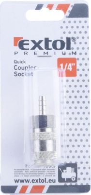 Rychlospojka vzduchová zásuvka pro hadici, 1/4" EXTOL PREMIUM