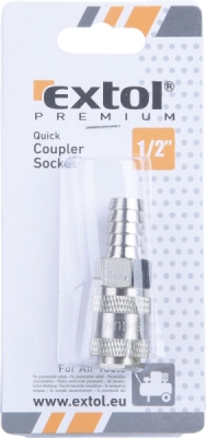 Rychlospojka vzduchová zásuvka pro hadici, 1/2" EXTOL PREMIUM