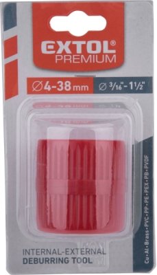 Odhrotovač trubek vnitřní i vnější, plastový, ⌀4-38mm EXTOL PREMIUM
