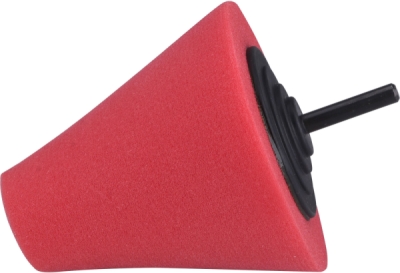 Kužel leštící pěnový, T10, červený, ⌀80mm, stopka 6mm EXTOL PREMIUM