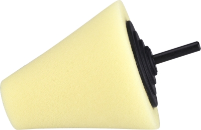 Kužel leštící pěnový, T80, žlutý, ⌀80mm, stopka 6mm EXTOL PREMIUM