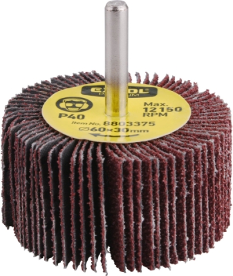 Lamelový kotouč brusný na stopce, ⌀60x30x6mm, P60 EXTOL PREMIUM