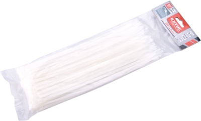 Pásky stahovací na kabely EXTRA, bílé, 280x4,6mm, 100ks, nylon PA66 EXTOL PREMIUM