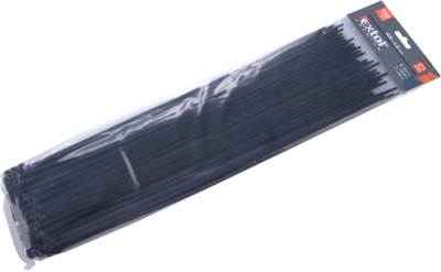 Pásky stahovací na kabely černé, 400x4,8mm, 100ks, nylon PA66 EXTOL PREMIUM