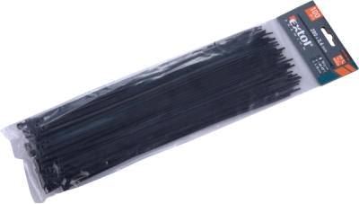 Pásky stahovací na kabely černé, 280x3,6mm, 100ks, nylon PA66 EXTOL PREMIUM
