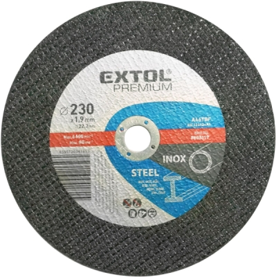 Kotouč řezný na ocel/nerez, ⌀230x1,9x22,2mm EXTOL PREMIUM