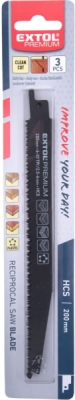 Plátky do pily ocasky 3ks, 200x19x1,25mm, HCS EXTOL PREMIUM