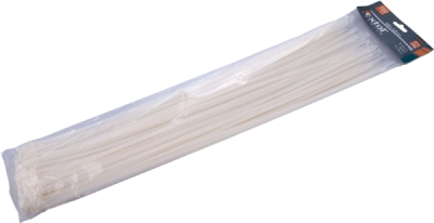 Pásky stahovací na kabely bílé, 500x4,8mm, 100ks, nylon PA66 EXTOL PREMIUM