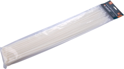 Pásky stahovací na kabely bílé, 540x7,6mm, 50ks, nylon PA66 EXTOL PREMIUM