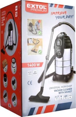 Vysavač dílenský multifunční, 1400W EXTOL PREMIUM