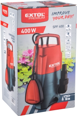 Čerpadlo ponorné kalové, 400W, 8000l/h EXTOL PREMIUM