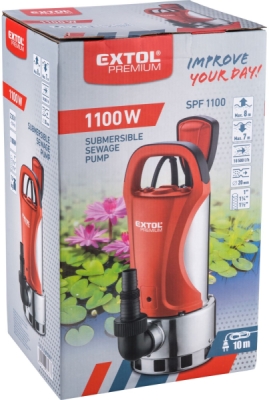 Čerpadlo ponorné kalové, 1100W, 18500l/h  EXTOL PREMIUM