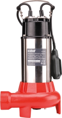 Čerpadlo ponorné kalové s řezacím nožem 1100W, 16200l/h EXTOL PREMIUM