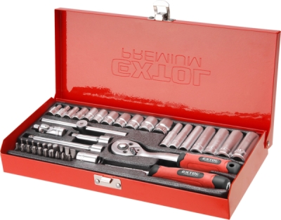 Sada nářadí 1/4" EXTOL Premium 45ks