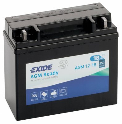Motobaterie Exide Bike AGM Ready 12V, 18Ah, AGM12-18