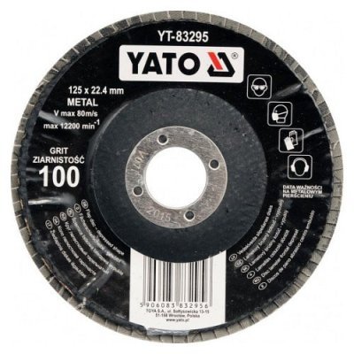 Yato Kotouč lamelový korundový 125 x 22,2 mm vypouklý brusný P80