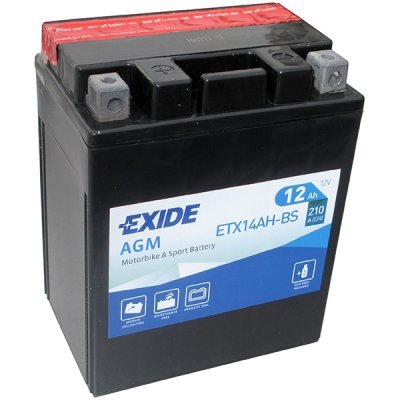 Motobaterie Exide Bike AGM 12V, 12Ah, ETX14AH-BS