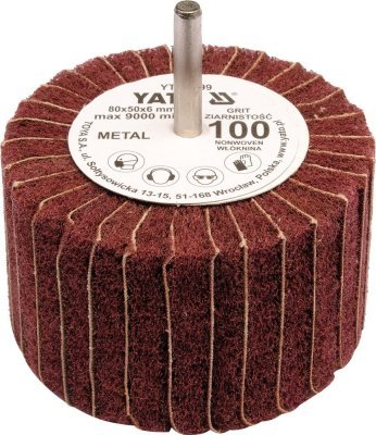 Yato Kotouč lamelový radiální 80x50 P-60 s hřídelí 6 mm